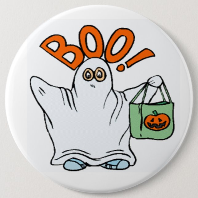 BÓTON REDONDO 15.24CM BOO! FANTASMA (Frente)