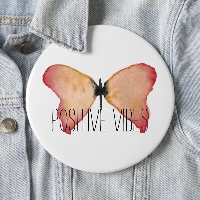 Bóton Redondo 15.24cm Borboleta de pêssego com personalizada (In Situ)