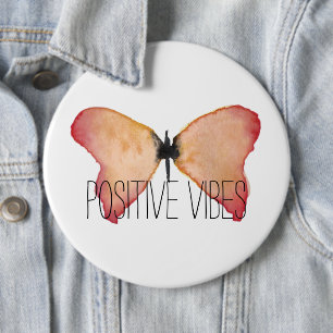 Bóton Redondo 15.24cm Borboleta de pêssego com personalizada