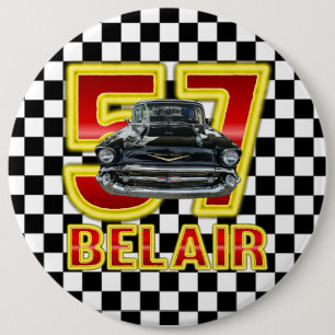 Bóton Redondo 15.24cm Botão 1957 do Bel Air de Chevy