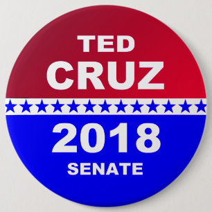Bóton Redondo 15.24cm Botão 2018 político do Senado de Ted Cruz