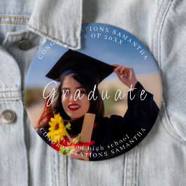Bóton Redondo 15.24cm Botão Arredondar Foto de Graduação Personalizada