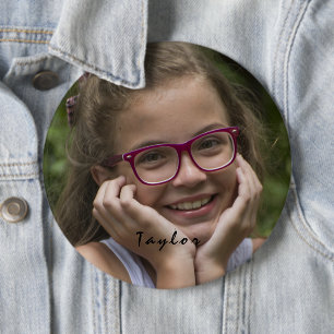 Bóton Redondo 15.24cm Botão Arredondar Nome de Foto Personalizado