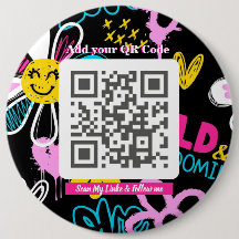 Botão de Código QR 'Escaneie-me' – Design Colorido