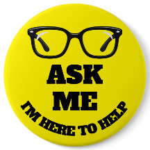 Botão de Conferência Ask Me - Crachá de Networking