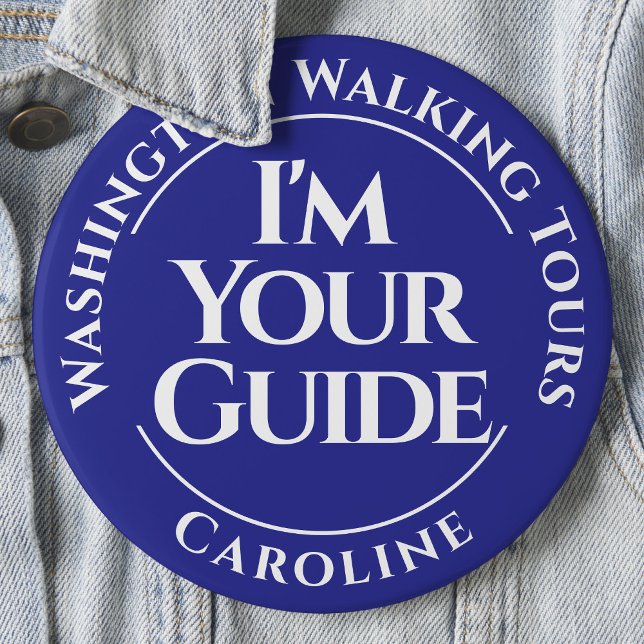 Bóton Redondo 15.24cm Botão de Crachá do Guia Tour pela Cidade Oficial (Criador carregado)