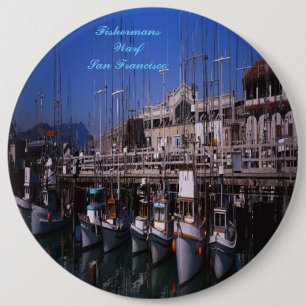 Bóton Redondo 15.24cm Botão de Fishermans Warf San Francisco