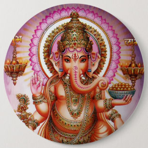 Bóton Redondo 15.24cm Botão de Ganesha - versão 7
