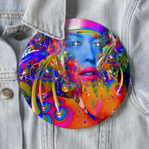 Bóton Redondo 15.24cm Botão de Máquina Orgânica