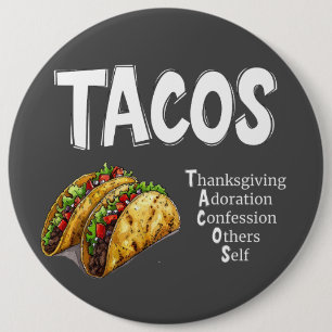 Bóton Redondo 15.24cm Botão de Oração TACOS