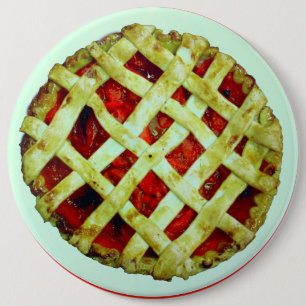 Bóton Redondo 15.24cm botão de torta de morango de crosta de latência