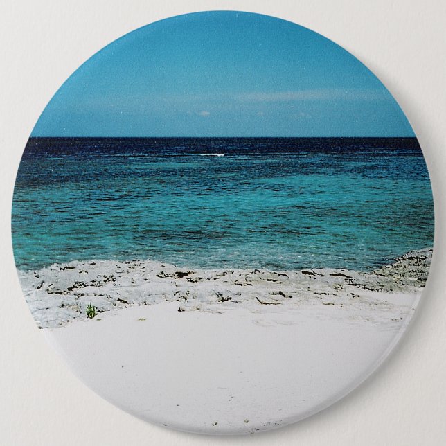 Bóton Redondo 15.24cm Botão de Vista Tropical (Frente)
