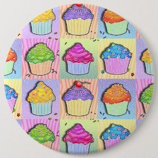 Bóton Redondo 15.24cm BOTÃO dos CUPCAKES do pop art