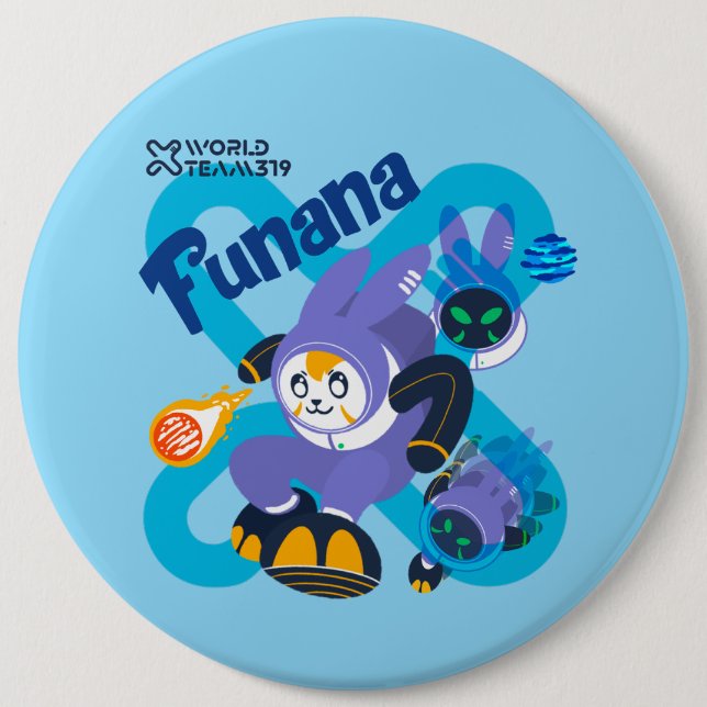 Bóton Redondo 15.24cm Botão Funana (Frente)