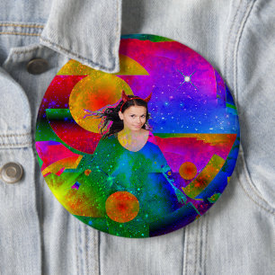 Bóton Redondo 15.24cm Botão Jardim Encantado