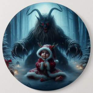 Bóton Redondo 15.24cm Botão Krampus Natal