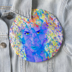 Bóton Redondo 15.24cm Botão Pinback de Realidade Elétrica