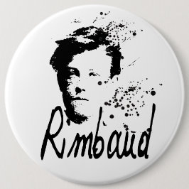 Bóton Redondo 15.24cm Botão redondo do retrato RIMBAUD