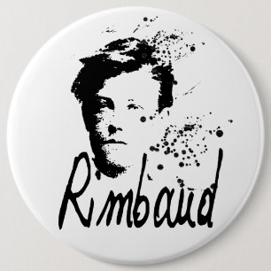 Bóton Redondo 15.24cm Botão redondo do retrato RIMBAUD