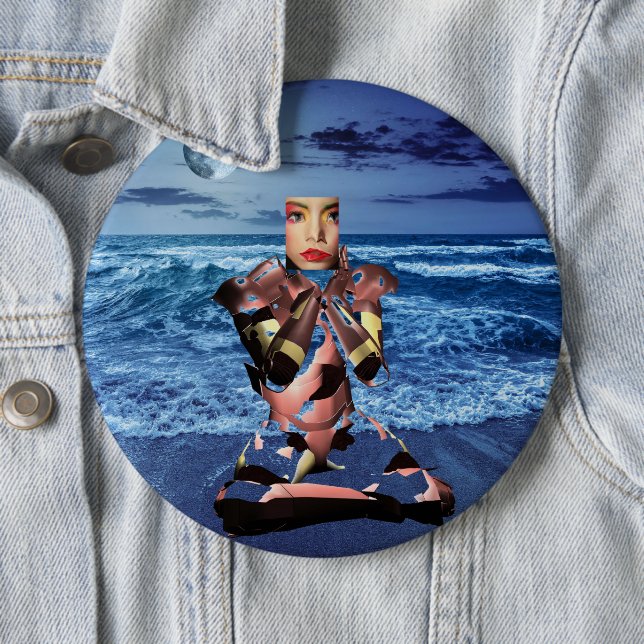 Bóton Redondo 15.24cm Botão Sonhos Surreais (In Situ)