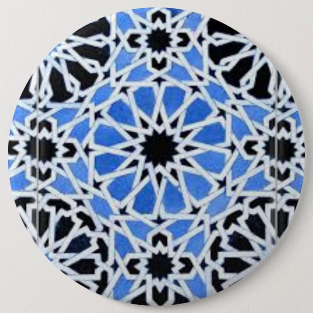 Bóton Redondo 15.24cm Botão Zellij marroquino (Frente)