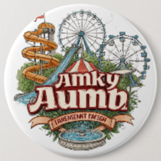 Bóton Redondo 15.24cm Botões de Onda de Água do Parque de Amusement de K