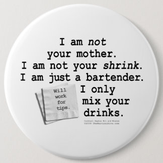 Bóton Redondo 15.24cm Botões, pinos - não seu psiquiatra