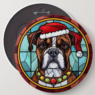 Bóton Redondo 15.24cm Boxer Stainer Glass Christmas