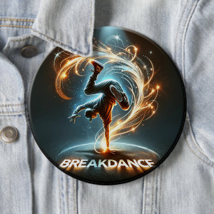 Bóton Redondo 15.24cm Breakdancer em Neon Swirl Spotlight Dynamic Urban