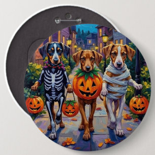 Bóton Redondo 15.24cm Cães Silken Windhound em Fantasias de Halloween
