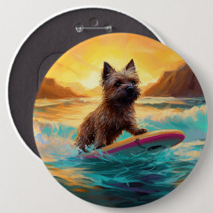 Bóton Redondo 15.24cm Cairn Terrier Beach Surfing Painting