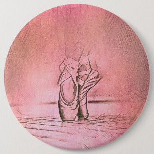 Bóton Redondo 15.24cm Calçados Balés Dançantes Ballerina Rosa