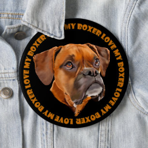 Bóton Redondo 15.24cm Cão Boxer