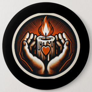 Bóton Redondo 15.24cm Caritas Ajuda aos Caritas