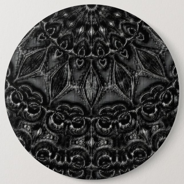 Bóton Redondo 15.24cm Carvões de Mandala (Frente)