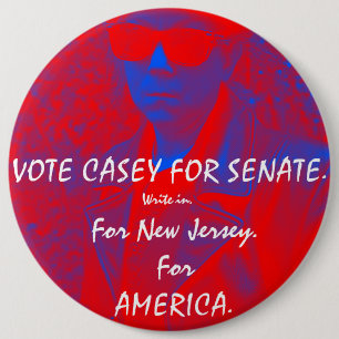 Bóton Redondo 15.24cm CASEY DO VOTO PARA O SENADO. Como mau poderia
