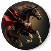 cavalo com casaco vermelho