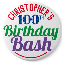 Celebração do Botão Aniversário da Idade 100