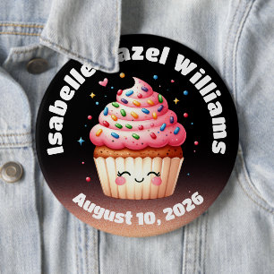 Bóton Redondo 15.24cm Chá de fraldas Gelado Cupcake L'il Sprinkles