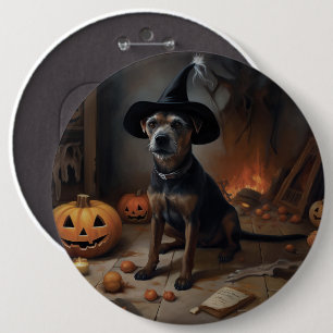 Bóton Redondo 15.24cm Chesapeake Bay Terrier Pumpkins Halloween Ascarado