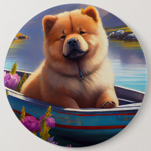 Bóton Redondo 15.24cm Chow Chow em um Paddle: Uma aventura cênica