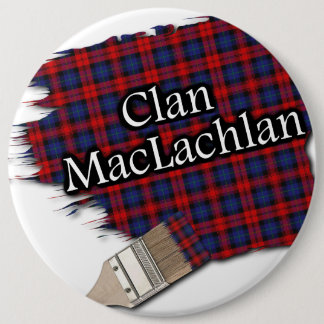 Bóton Redondo 15.24cm Clan MacLachlan Tartan Paint Brush