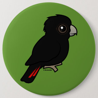 Bóton Redondo 15.24cm Cockatoo preto Vermelho-atado