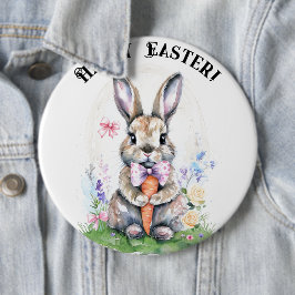 Bóton Redondo 15.24cm Coelhinho De Coelho Da Páscoa Cura Vintage