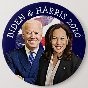 Bóton Redondo 15.24cm Comício eleitoral de Biden e Harris 2020 nos EUA