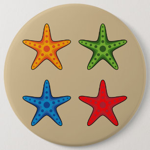 Bóton Redondo 15.24cm Conjunto de Starfish de Cartoon Colorido Bonito