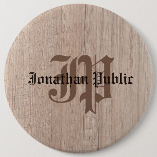 Bóton Redondo 15.24cm Conselho De Planilha De Madeira Para Olhar Para O