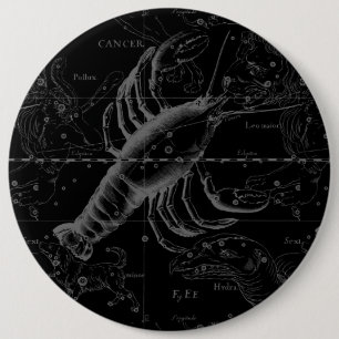 Bóton Redondo 15.24cm Constelação de cancer Hevelius 1690 Decor