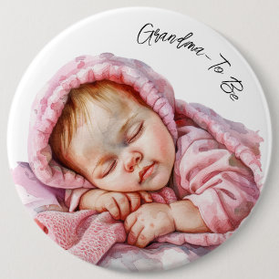 Bóton Redondo 15.24cm Cor d'água rosa Dormindo Menina Raio Raio