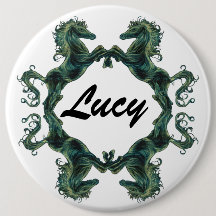 Crachá do botão dos cavalos